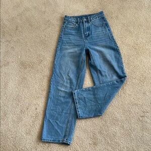 Classic high rise straight leg Blue Denim Jeans